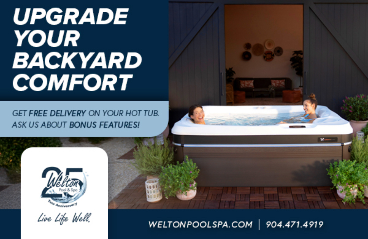 A hot tub backyard upgrade